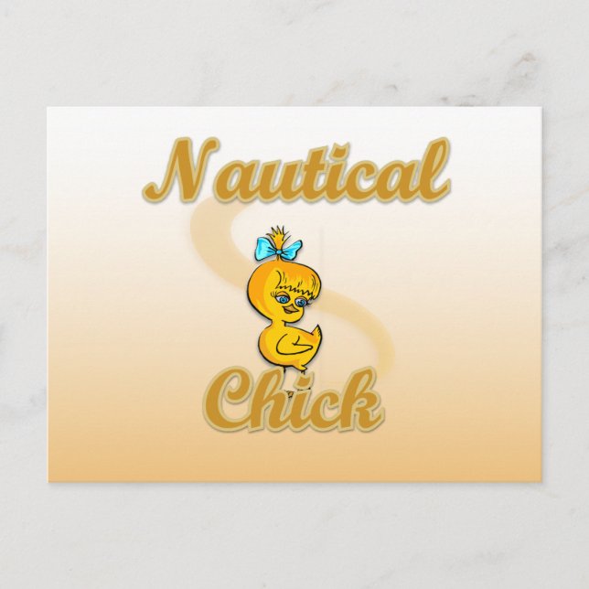 Postal Chick náutico (Anverso)
