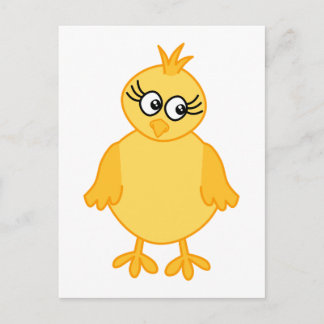 Postal Chick, Pájaro Bebé Amarillo.