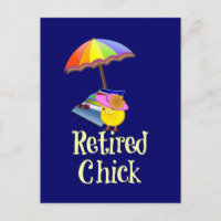 Chick retirado - Texto blanco sobre fondo oscuro
