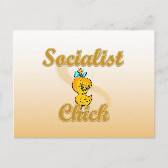 Postal Chick socialista (Anverso)