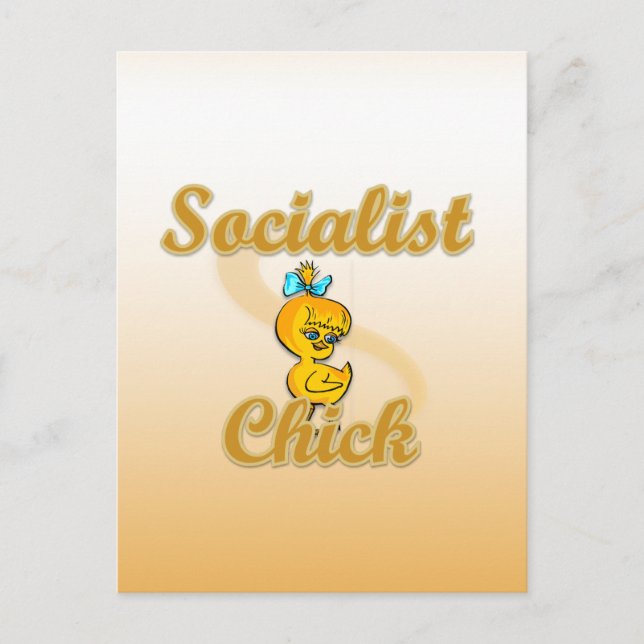 Postal Chick socialista (Anverso)