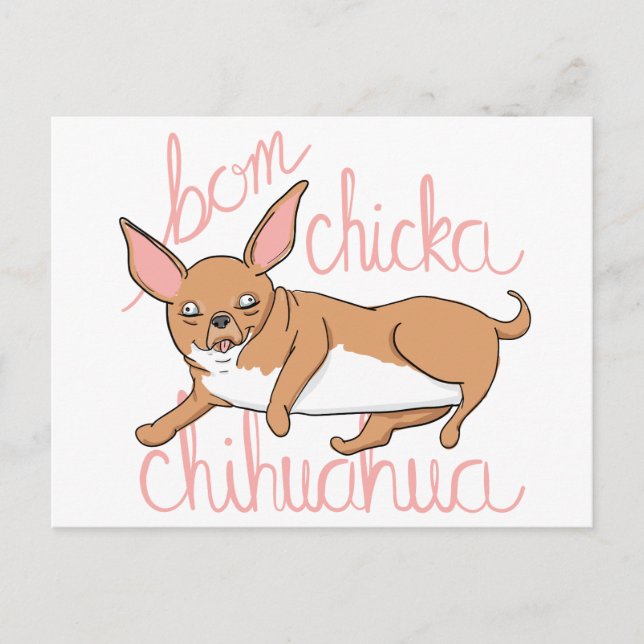 Postal Chicka chicha chihuahua graciosa perrera (Anverso)