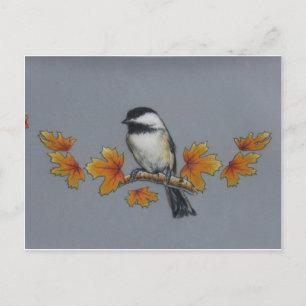Postal Chickadee de otoño