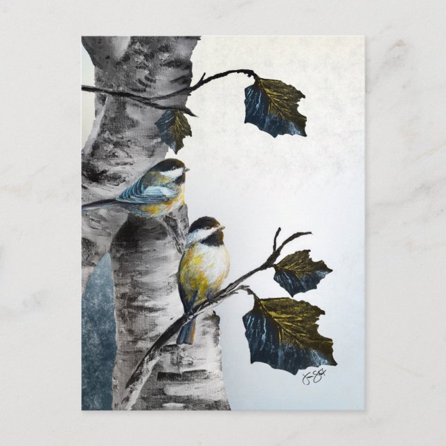 Postal "Chickadees" [Design 2] Small  (Anverso)