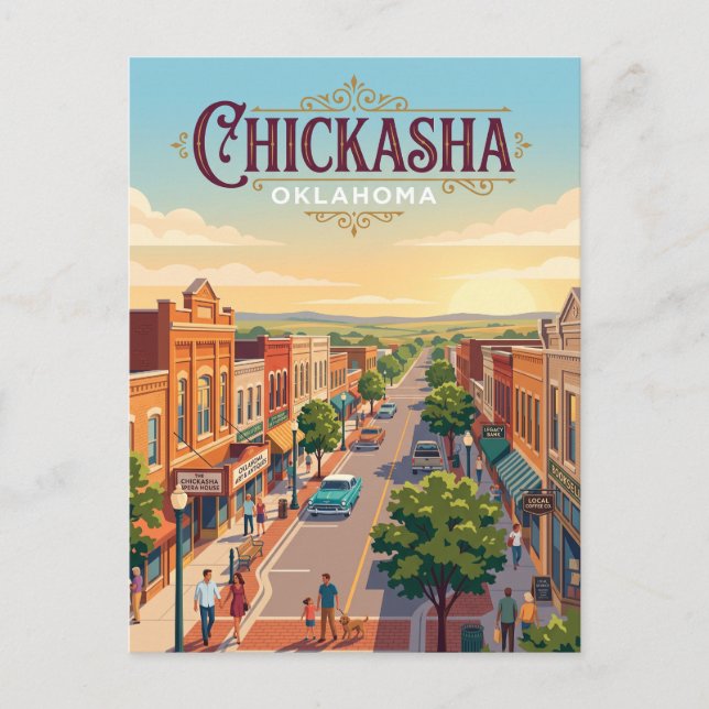 Postal Chickasha, Oklahoma (Anverso)