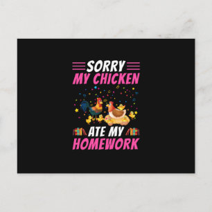 Postal Chicken Art My Chicken Ate My Homework