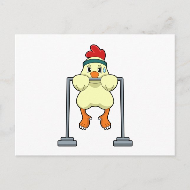 Postal Chicken at Fitness Pull-ups (Anverso)
