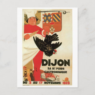 Postal Chicken de Dijon: Comida de época y arte