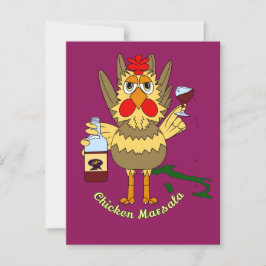 Postal Chicken Marsala ~ Gracioso pollo