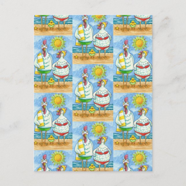 Postal CHICKENS OF THE SEA, FAMILY FUN PERSONALIZADO Funn (Anverso)