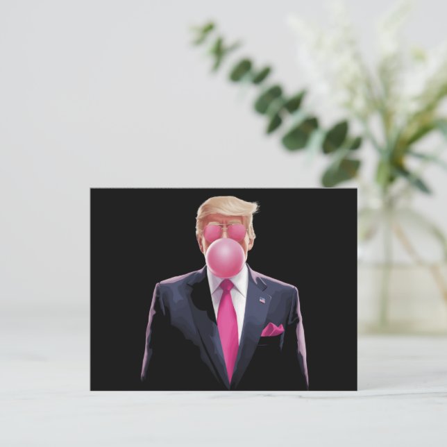 Postal Chicle Burbuja Trump (Anverso de pie)