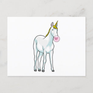 Postal Chicle de burbuja de unicornio