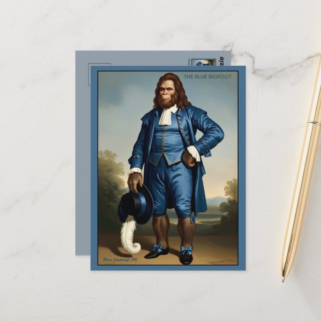 Postal Chico Azul Divertido Parodia (Anverso/Reverso In Situ)