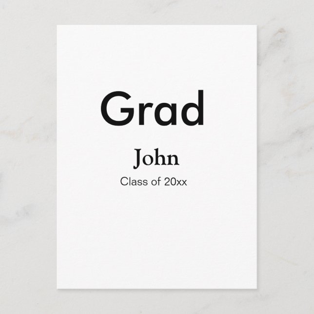 Postal chico graduado agregar nombre felicitaciones fecha (Anverso)