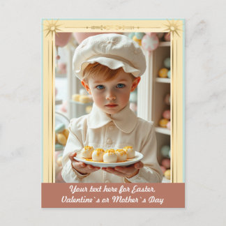 Postal Chico lindo con personalizado de dulces gourmet he