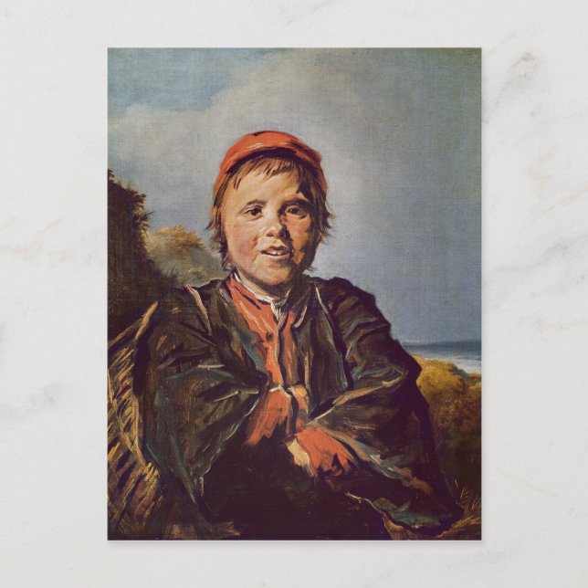 Postal Chico pescador (Anverso)