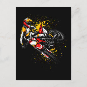 Postal Chicos de Motocross Piloto de Moto de Tierra Color