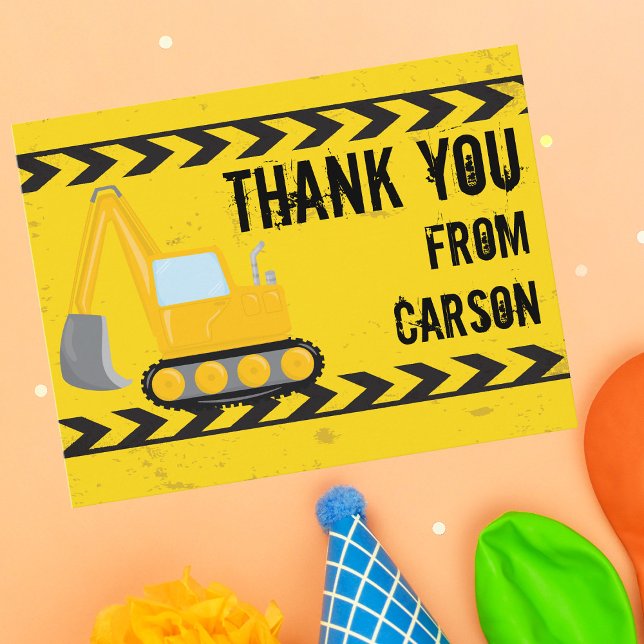 Postal Chicos Vehículos de Construcción Cumpleaños Gracia (Subido por el creador)