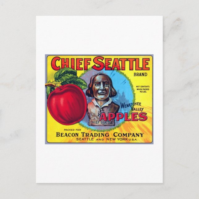 Postal Chief Seattle Apple (Anverso)