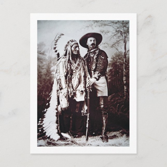 Postal Chief Sitting Bull (1831-90) de gira con Buffalo (Anverso)