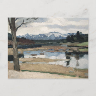 Postal Chiemsee Leo Putz Landscape Mountain Art