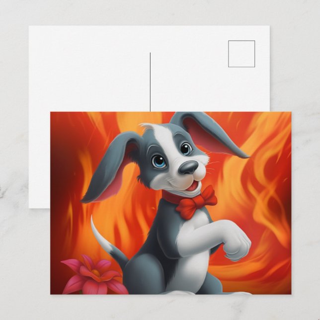 Postal Chien Cute (Anverso / Reverso)