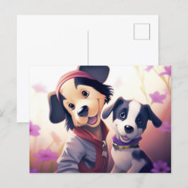 Postal Chien Cute