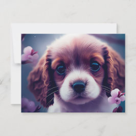 Postal Chien Fleur