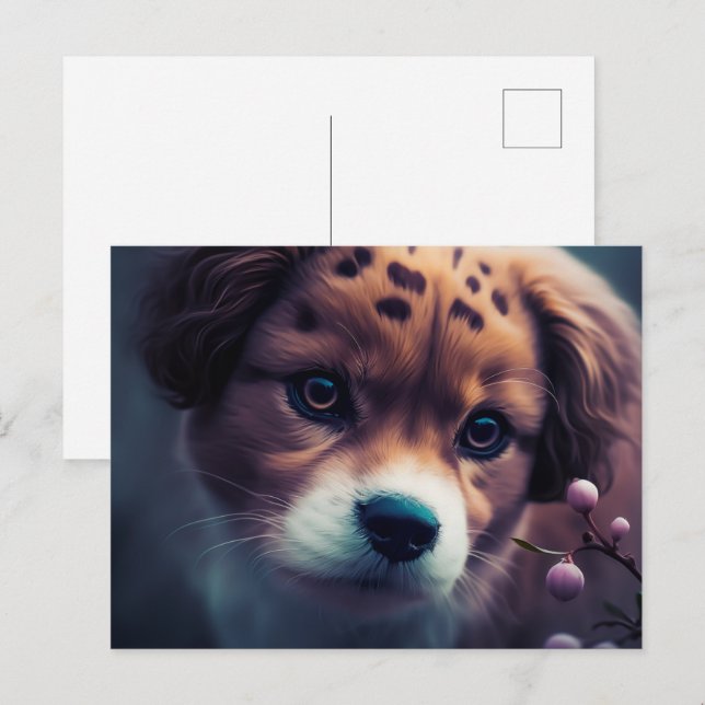 Postal Chien Guépard (Anverso / Reverso)