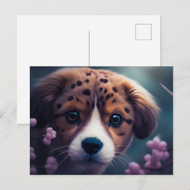 Postal Chien Guépard (Anverso / Reverso)