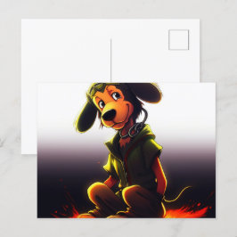 Postal Chien Jaune