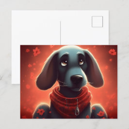 Postal Chien Rouge