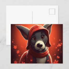 Postal Chien Rouge