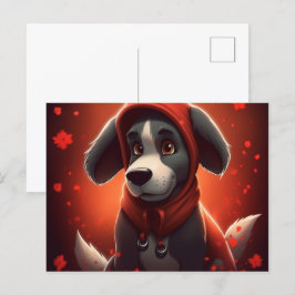 Postal Chien Rouge