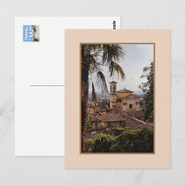 Postal Chiesa di Santa Grata Inter Vites, Bérgamo, Italia (Anverso / Reverso)