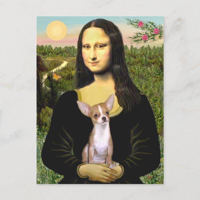 Postal Chihuahua 1b - Mona Lisa (Anverso)