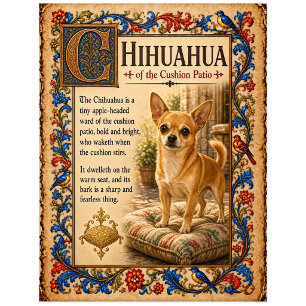 Postal Chihuahua, Arte de Bestiario Medieval