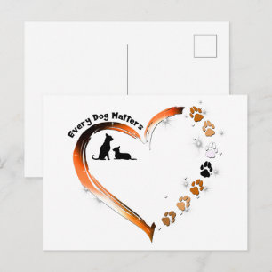 Postal Chihuahua Cada Perro Importa Corazón Perro Patas