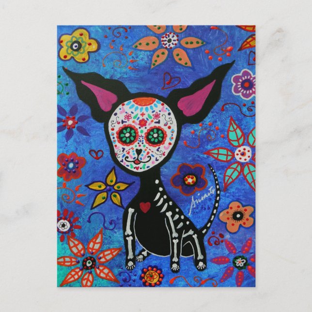Postal Chihuahua Dia de los Muertos (Anverso)