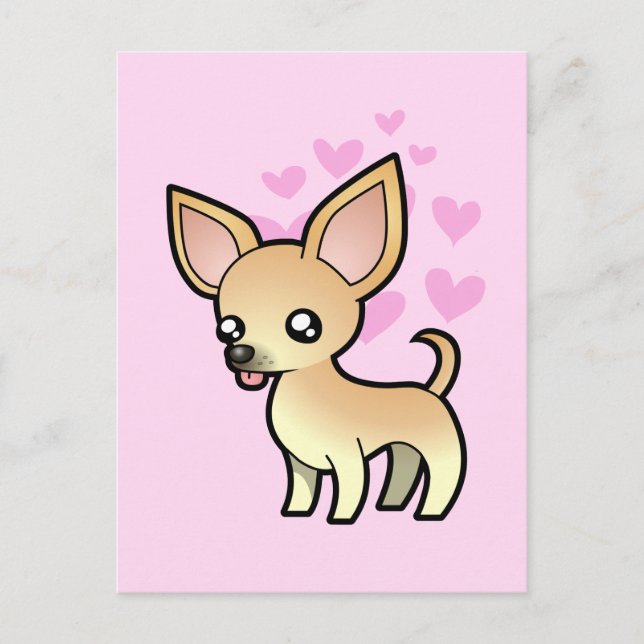 Postal Chihuahua Love (abrigo suave) (Anverso)