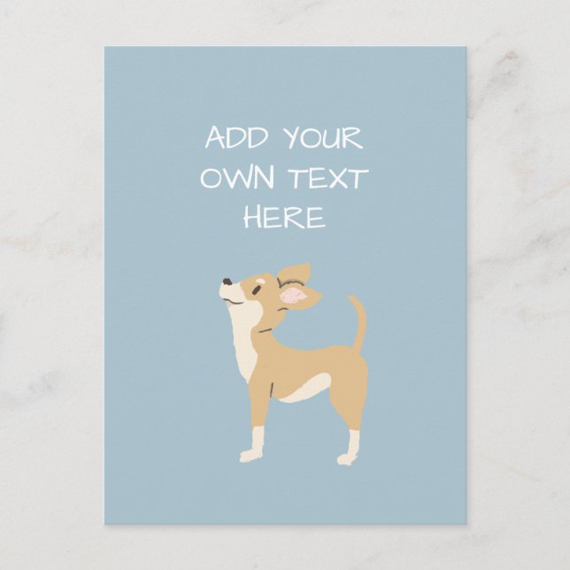 Postal Chihuahua Personaliza Dog Name (Anverso)