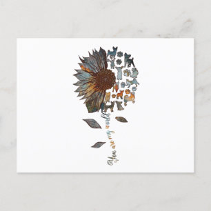 Postal Chihuahua Sunflower Eres mi amante del perro del m