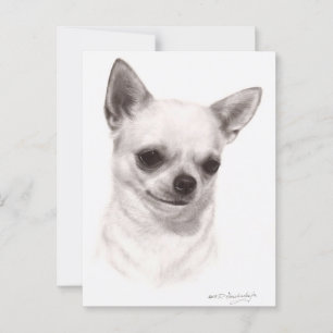 Postal Chihuahua, una persona pintada a mano