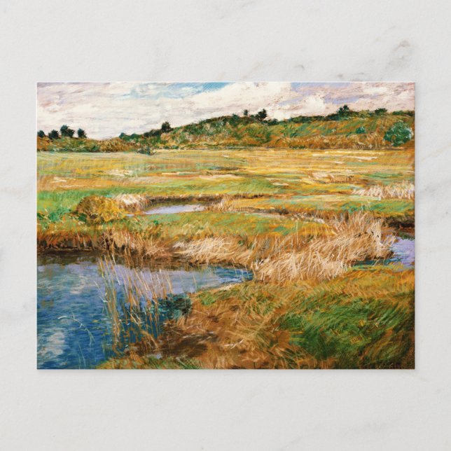 Postal Childe Hassam - El prado de Concord (Anverso)