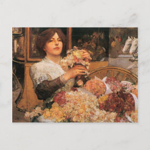 Postal Childe Hassam - Los Rosas chicas