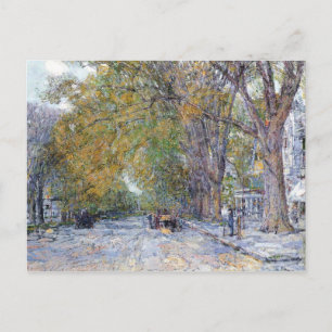 Postal Childe Hassam - Main Street East Hampton