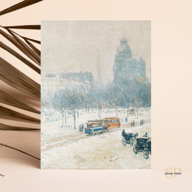 Postal Childe Hassam Winter en Union Square Painting Art (Subido por el creador)