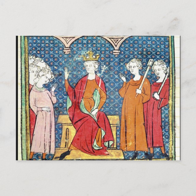 Postal Childeric II , Merovingian Rey de Austrasia (Anverso)