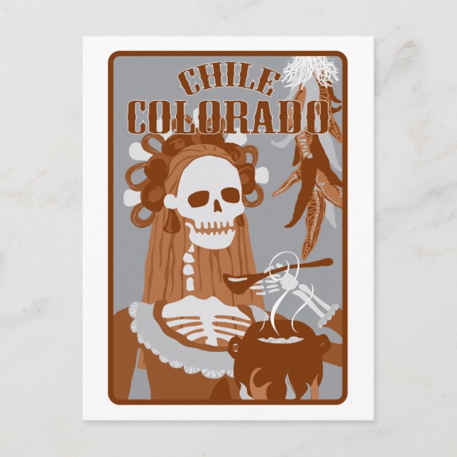 Postal chile colorado : quemadura naranja (Anverso)