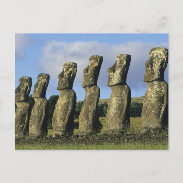 Postal Chile, Isla de Pascua, Rapa Nui, Ahu Akivi (Anverso)